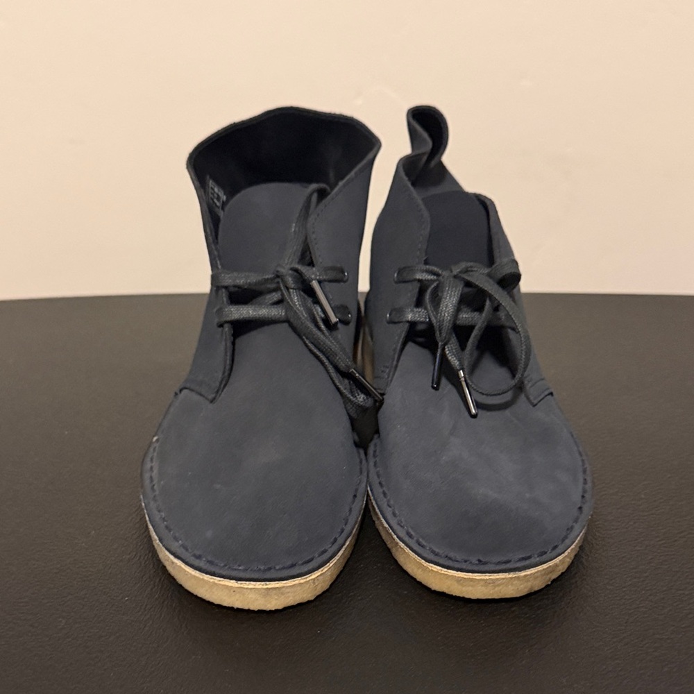 Clarks Navy Desert Boots - Picture 3 of 4